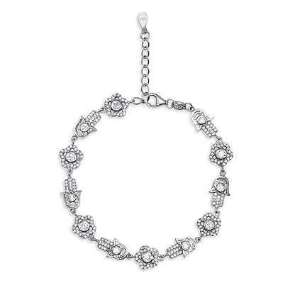 Hamsa Flower Pavé Bracelet