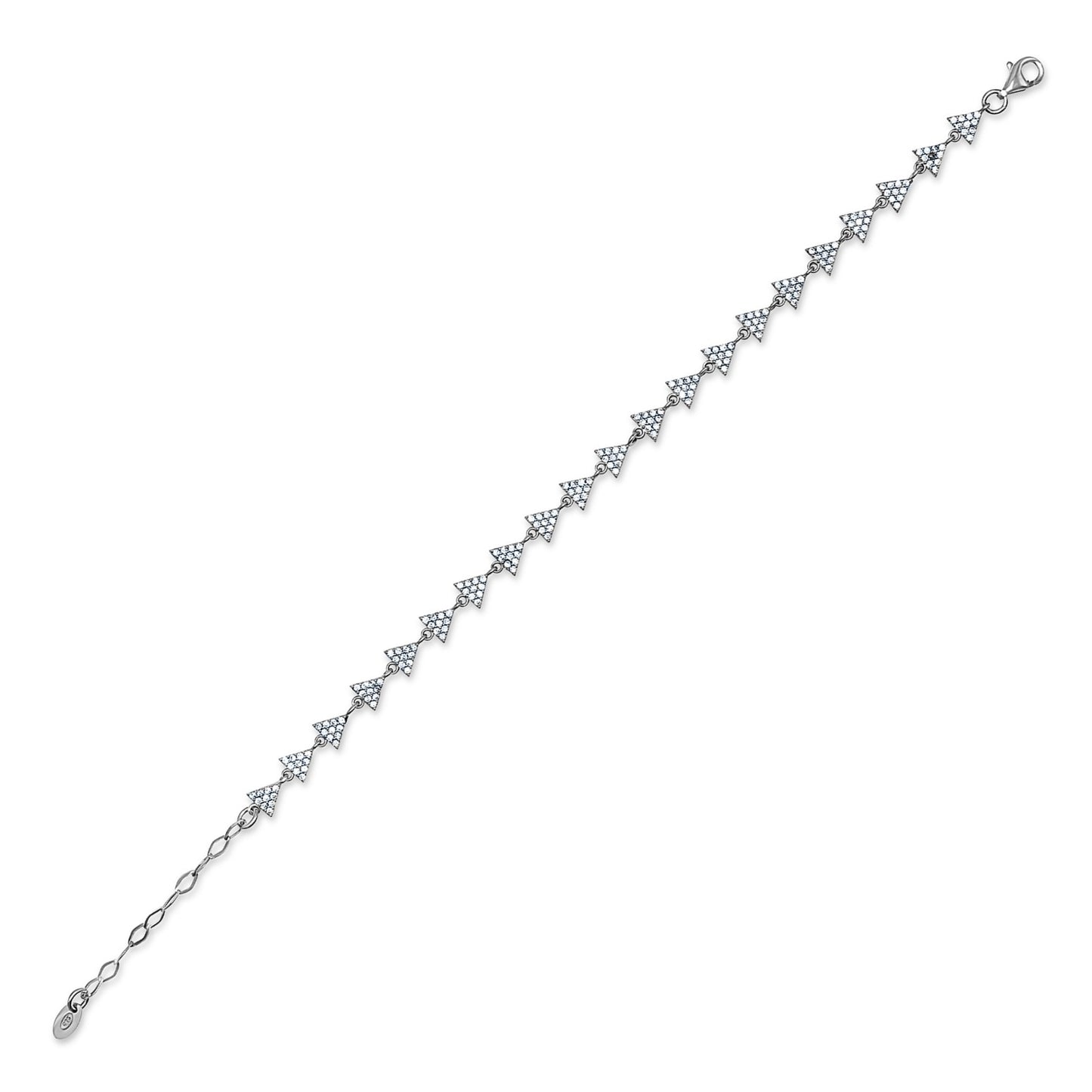 Triangle Pavé Link Bracelet