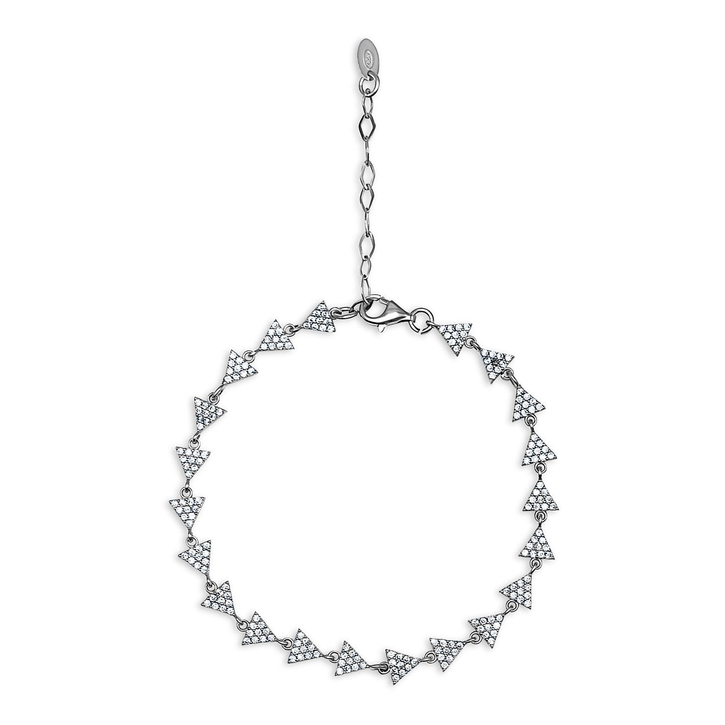Triangle Pavé Link Bracelet