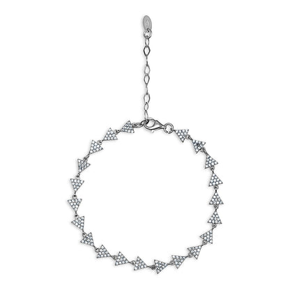 Triangle Pavé Link Bracelet