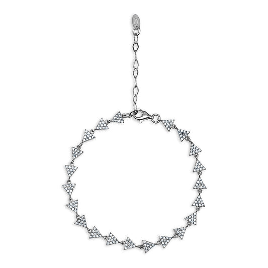 Triangle Pavé Link Bracelet