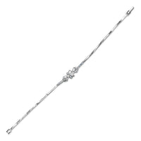 Triple Flower Zircon Bangle image