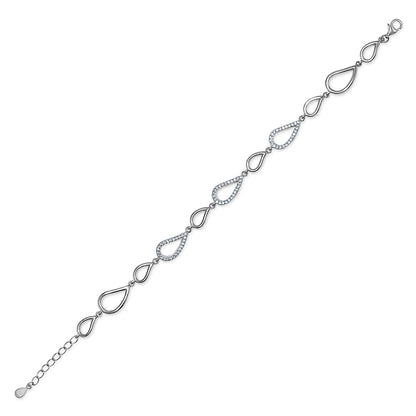 Open Pear Link Statement Bracelet