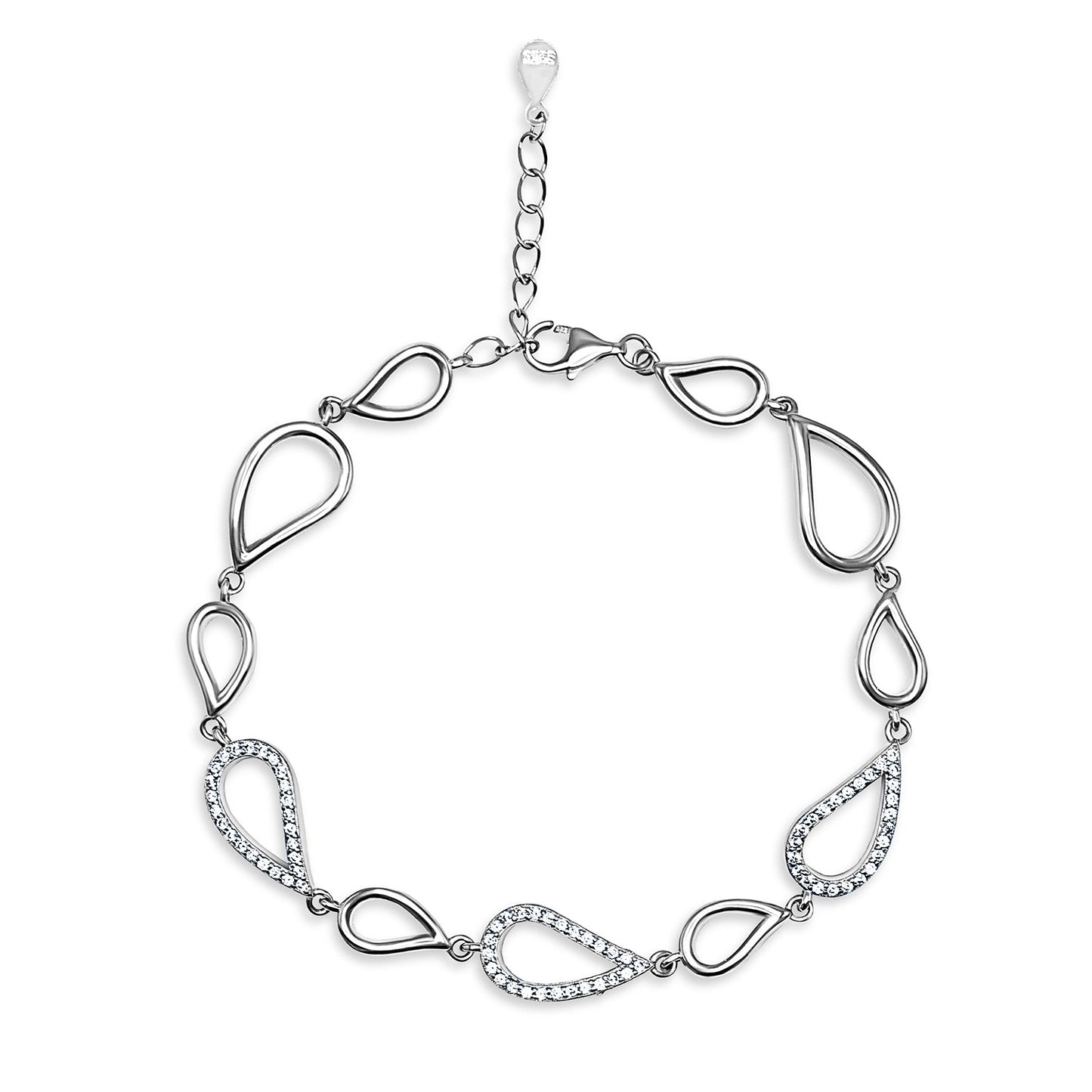 Open Pear Link Statement Bracelet