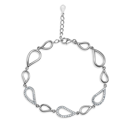 Open Pear Link Statement Bracelet