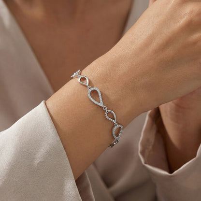 Open Pear Link Statement Bracelet