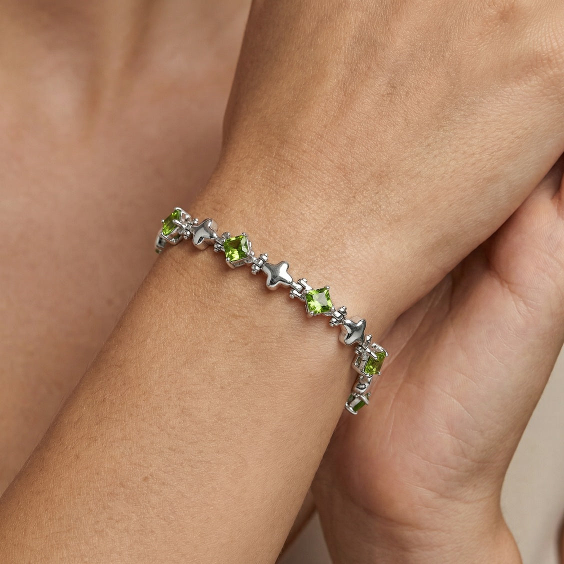 Celestial Green Zircon Bracelet