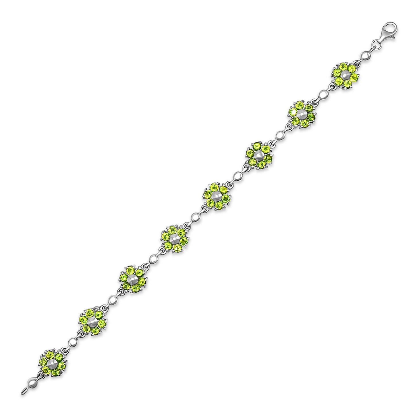 Floral Green Zircon Bracelet