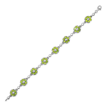 Floral Green Zircon Bracelet