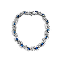 Sapphire Pear Cluster Tennis Bracelet image