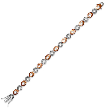Rose Gold Dual Link Statement Bracelet