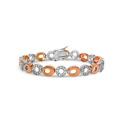 Rose Gold Dual Link Statement Bracelet