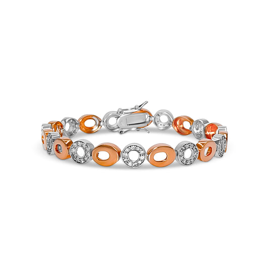 Rose Gold Dual Link Statement Bracelet