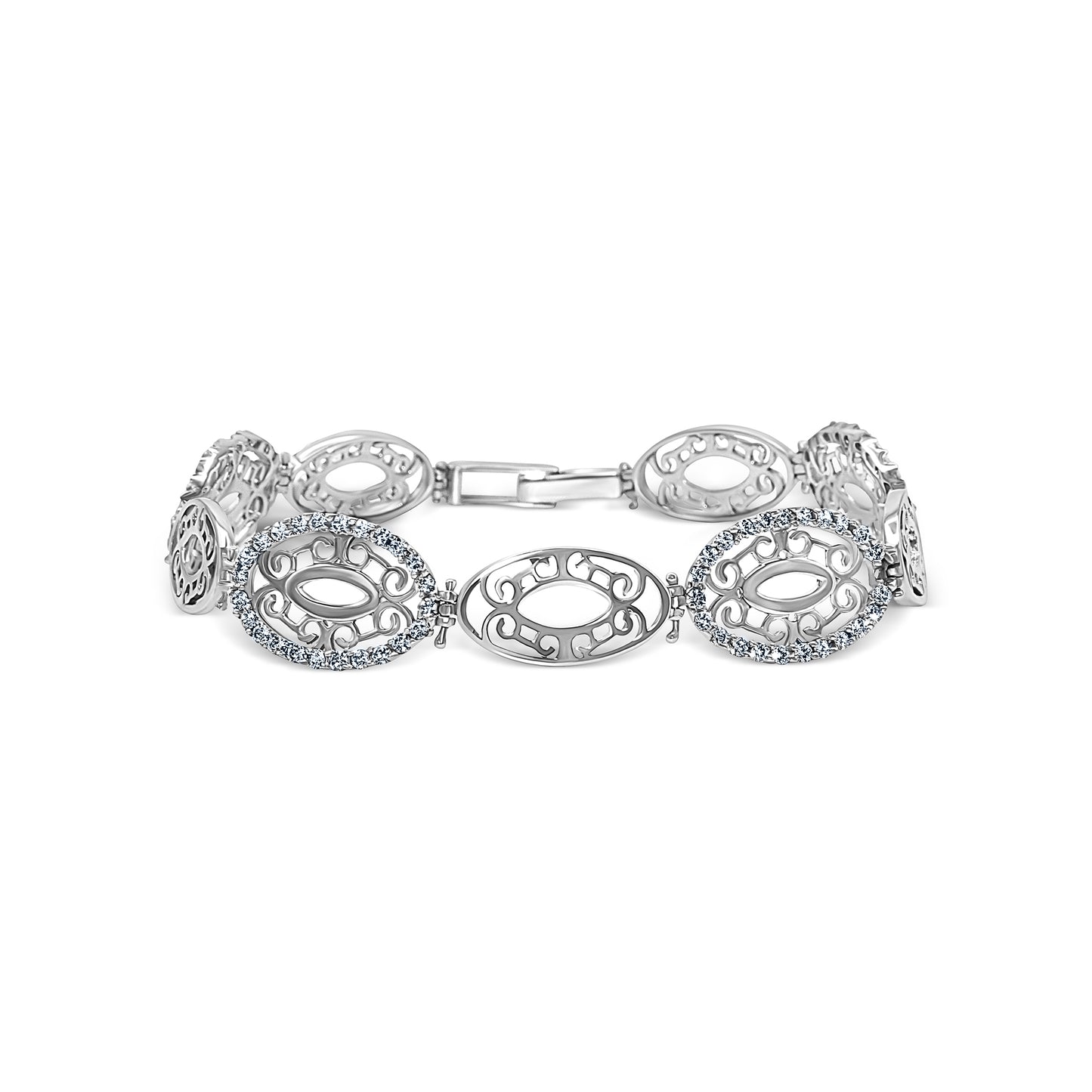 Ornamental Oval Filigree Statement Bracelet