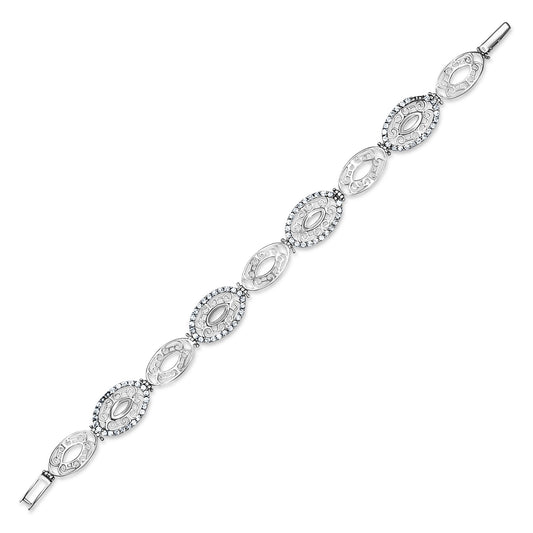 Ornamental Oval Filigree Statement Bracelet