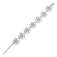 Pavé Star Floral Link Bracelet image