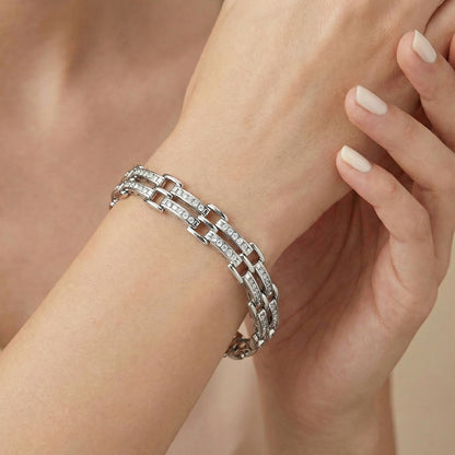 Structured Double Row Bracelet