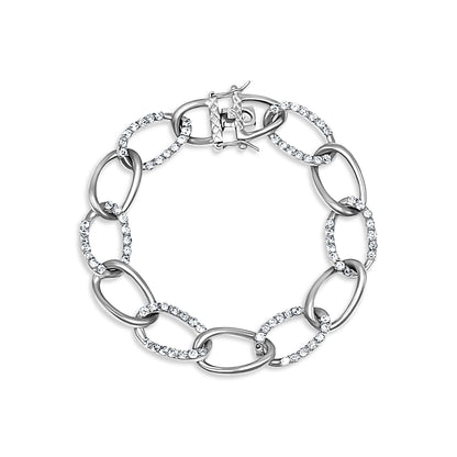 Pavé Oval Link Chain Bracelet