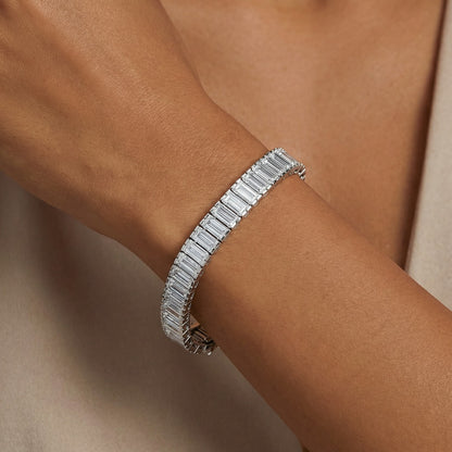 Double Baguette Statement Bracelet