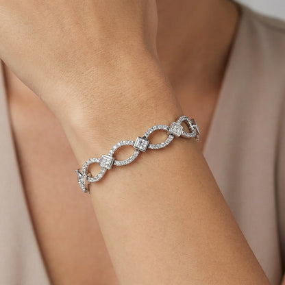 Marquise Link Pavé Bracelet