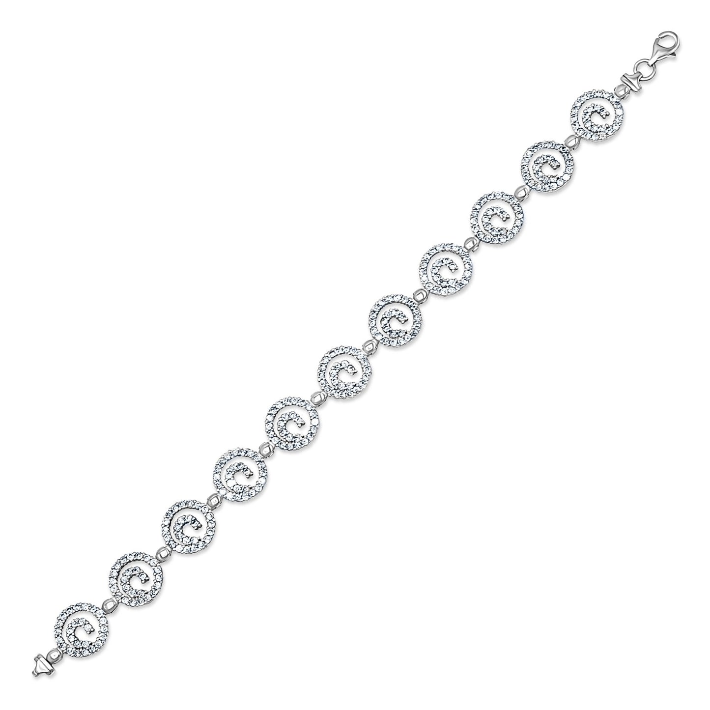 Pavé Spiral Circle Bracelet