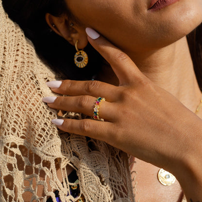 Rainbow Eternity Ring