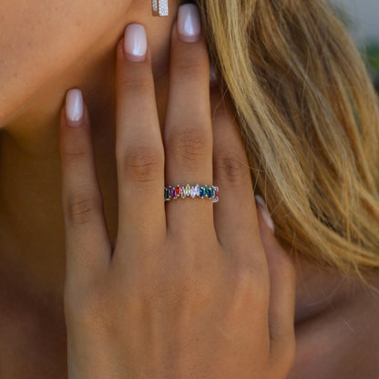 Rainbow Eternity Ring