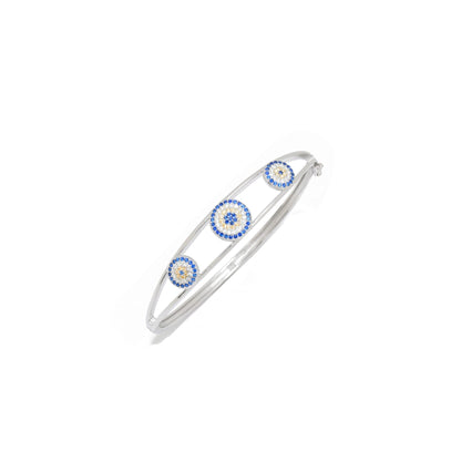 Evil Eye Hinged Bangle