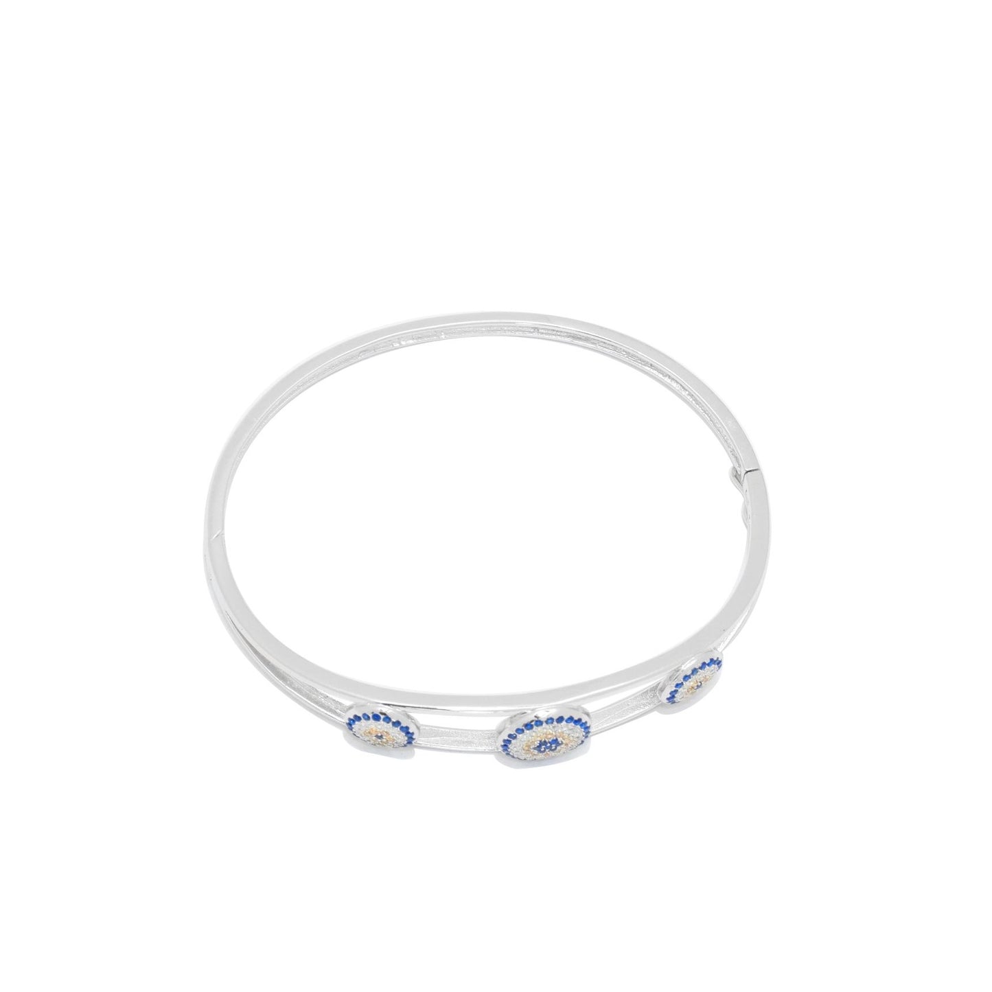 Evil Eye Hinged Bangle