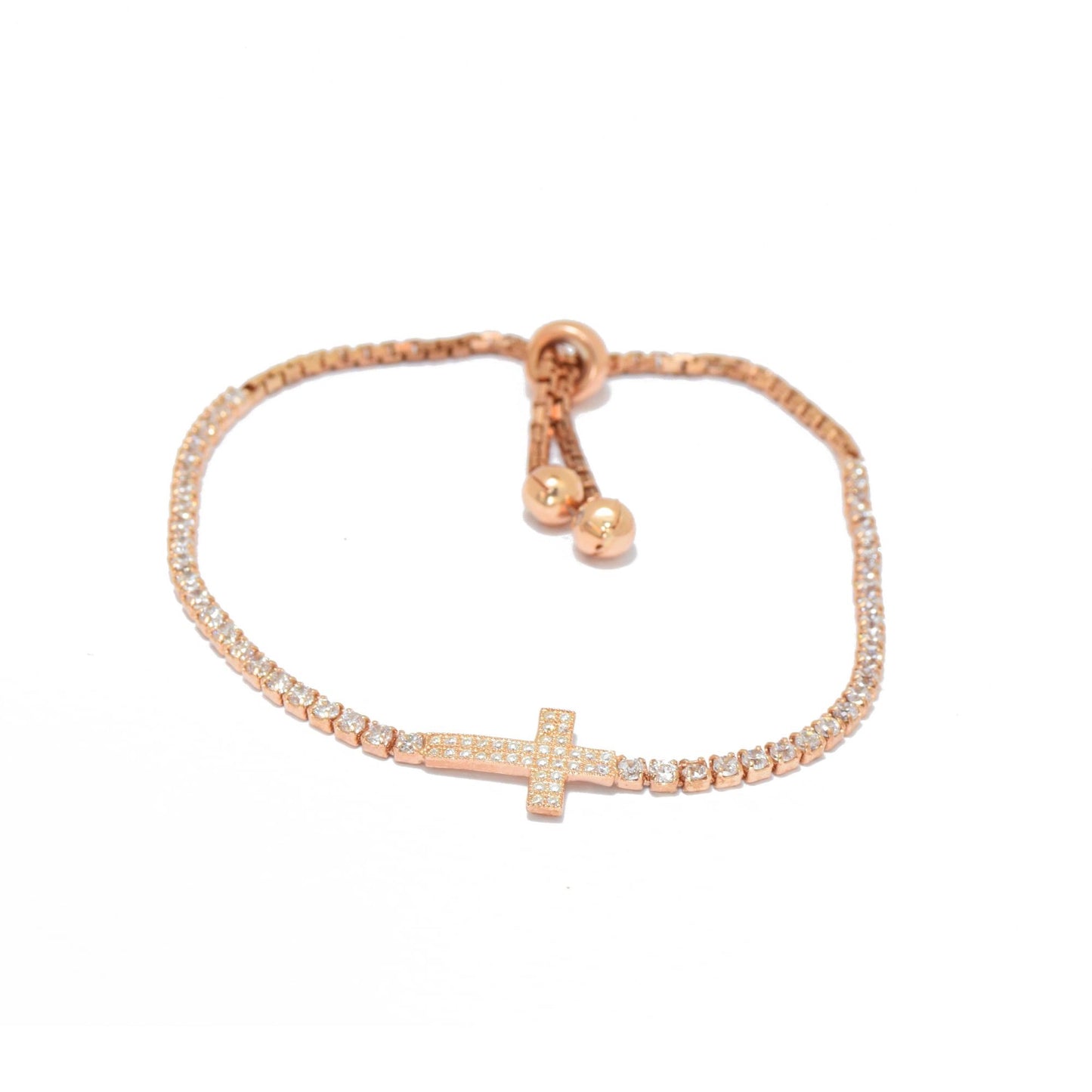 Rose Cross Bracelet