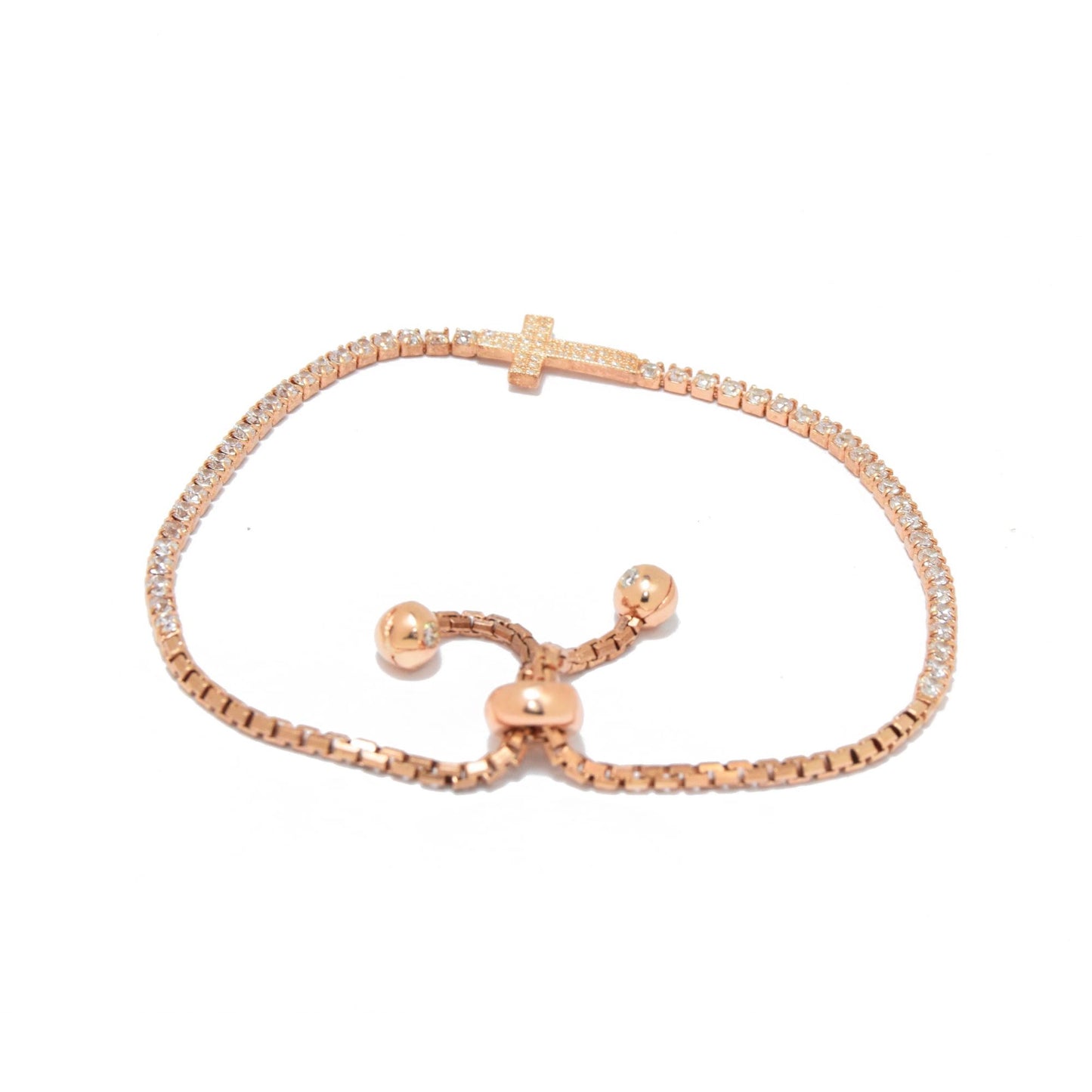 Rose Cross Bracelet