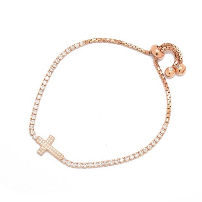 Rose Cross Bracelet