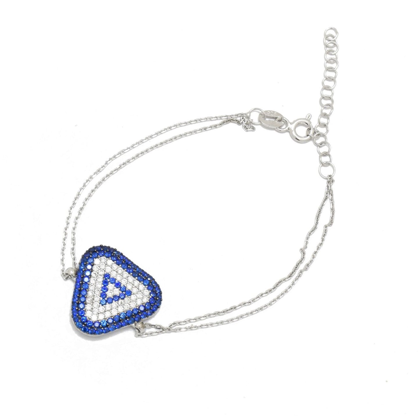 Abstract Triangular Evil-eye Bracelet