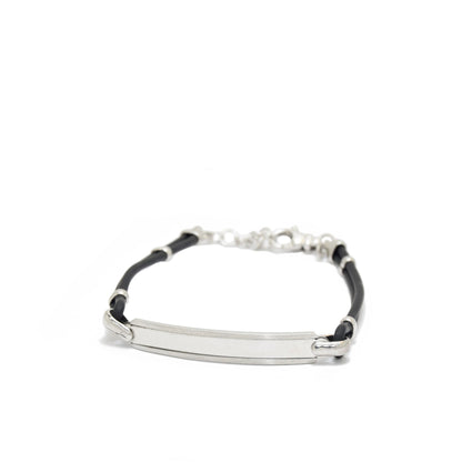 Silver Rubber Bracelet