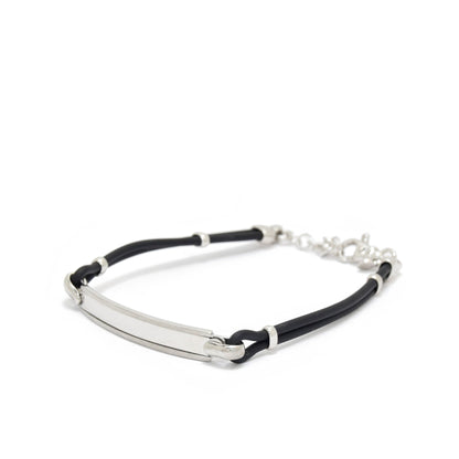 Silver Rubber Bracelet