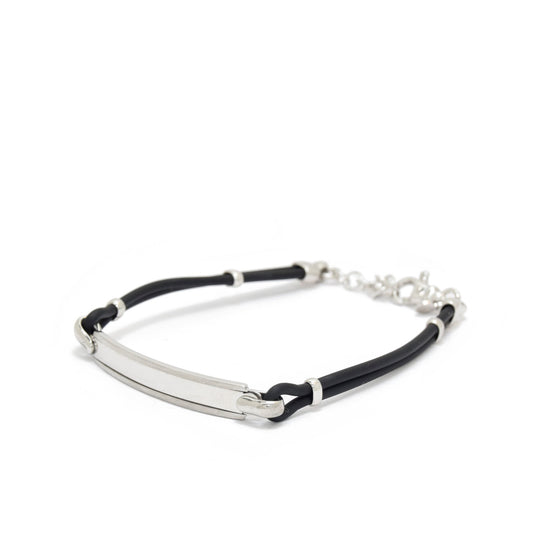 Silver Rubber Bracelet