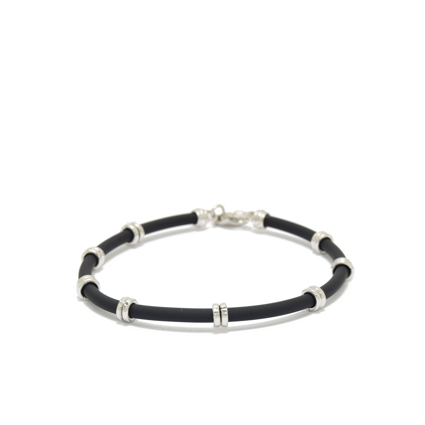 Silver Rubber Bracelet