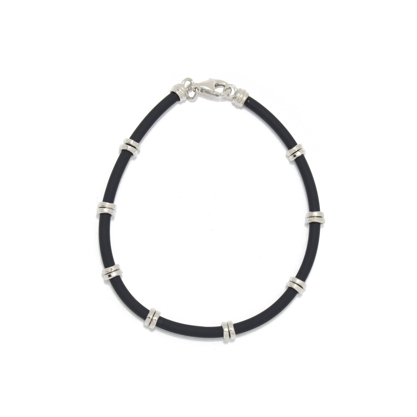 Silver Rubber Bracelet