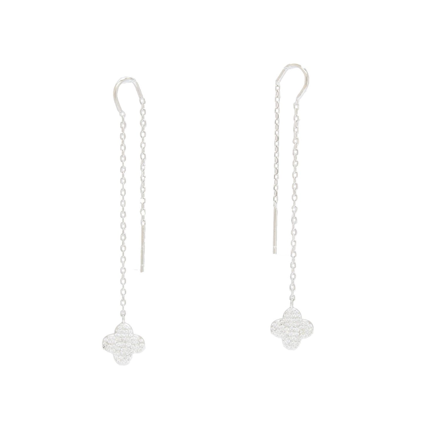 Sparkling VC Flower Chain Earring