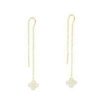 Sparkling Four Clover Chain Earring image