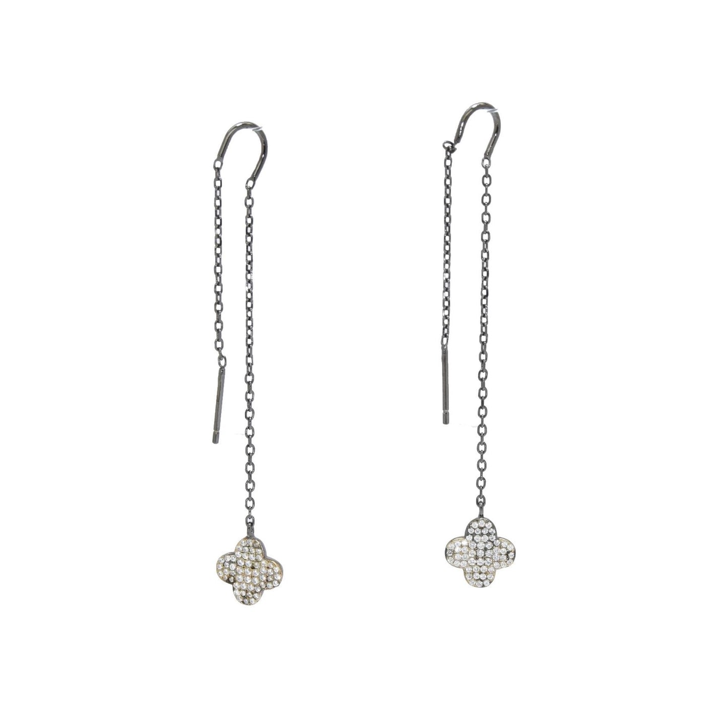 Sparkling VC Flower Chain Earring