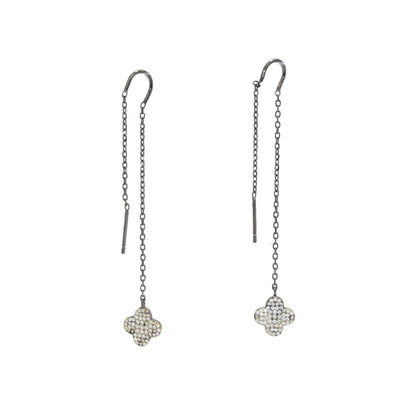 Sparkling VC Flower Chain Earring