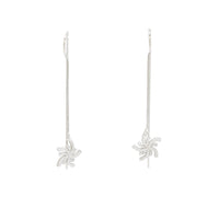 Sparkling Snow Flake Chain Earring image