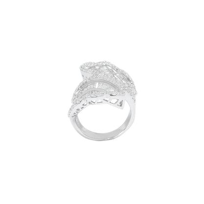 Sparkling Leaf Ring