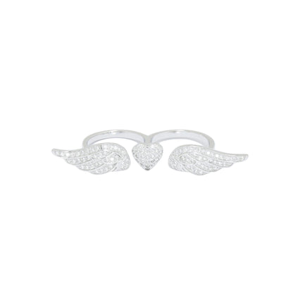 Angel Wings Double Helix Love Ring