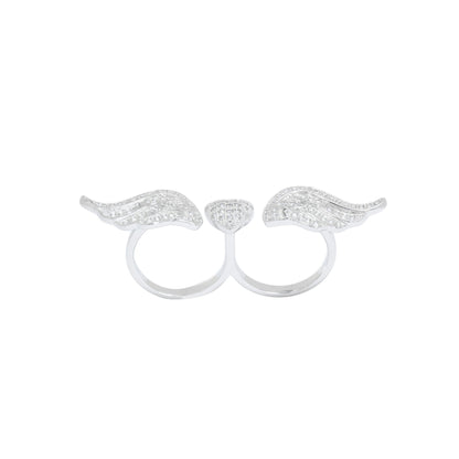 Angel Wings Double Helix Love Ring