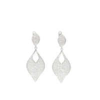 Elegant Leaf-Shaped Crystal Drop Earrings image