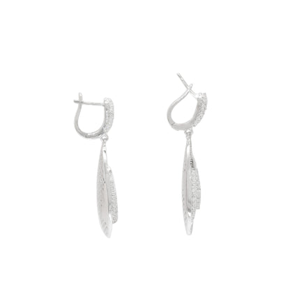 Teardrop Earrings with Pave Detailing