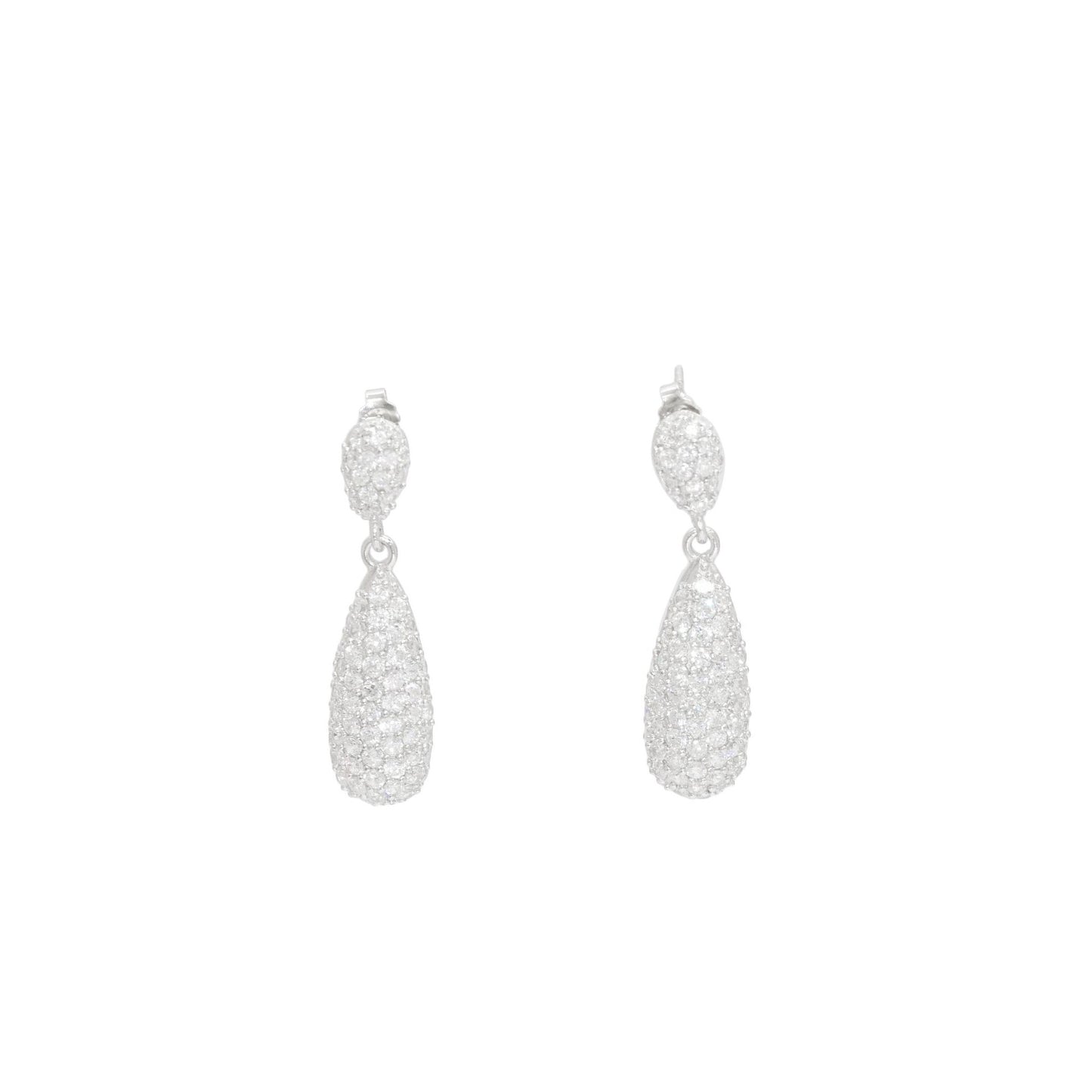 Teardrop Pave Dangle Earrings