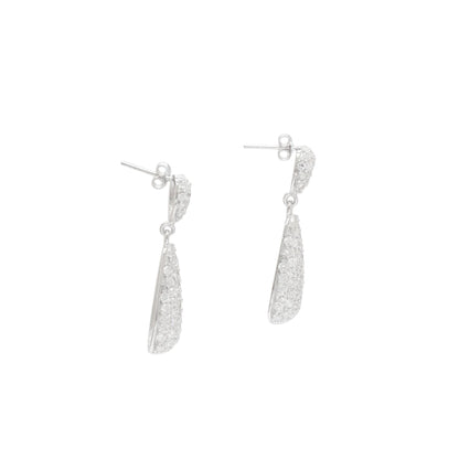 Teardrop Pave Dangle Earrings